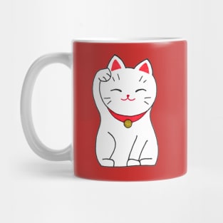 Hand drawn watercolor cute cats - Japanese Maneki Neko Mug